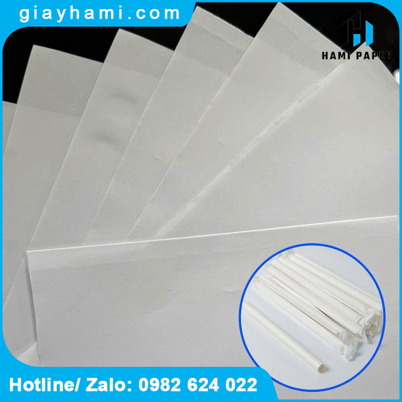 Giấy trắng làm ống hút