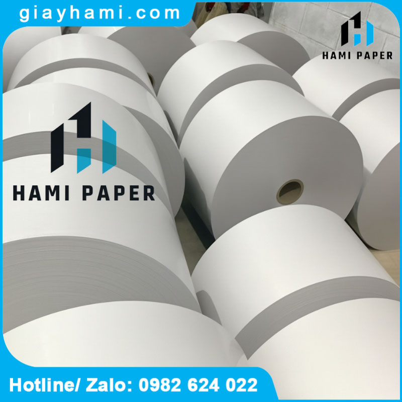 Giấy Kraft trắng cuộn dùng sản xuất túi bánh mì